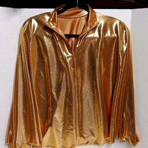 Gold Cape Back Length 24" or 27" Disco Child 5 to Size Adult Sz 14 woman